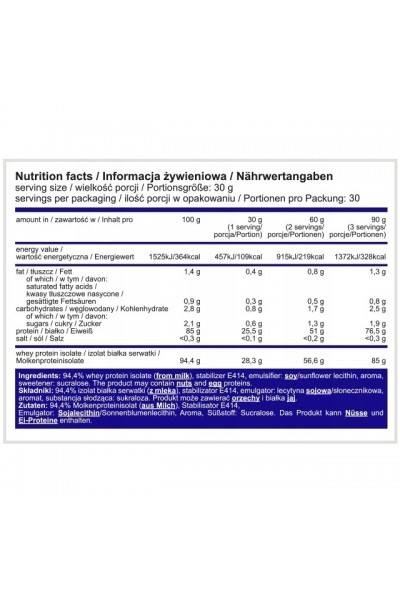 Isolate Protein AllNutrition, 908 гр (30 порций)