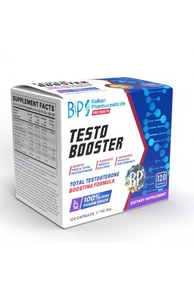 Testo Booster Balkan Pharmaceuticals, 120 капсул (30 порций)