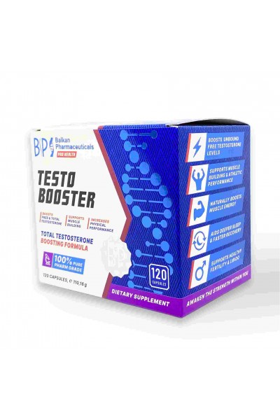 Testo Booster Balkan Pharmaceuticals, 120 капсул (30 порций)