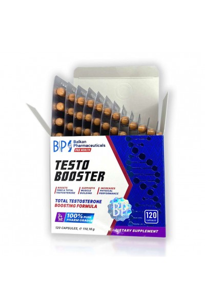 Testo Booster Balkan Pharmaceuticals, 120 капсул (30 порций)