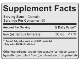BCN Iron (Железо), 36 мг, 60 капс-foto2