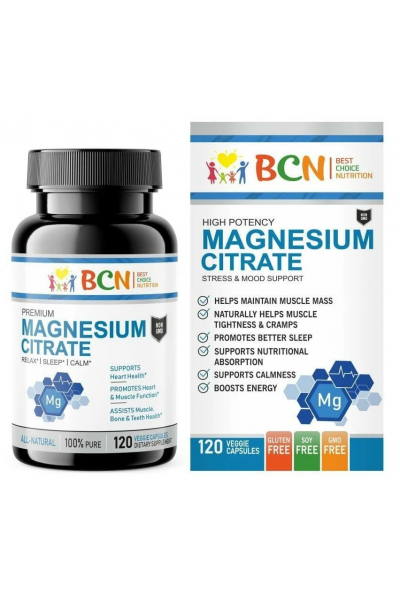 BCN Magnesium Citrate (Магний цитрат), 400 мг, 120 капс BCN Magnesium Citrate (Магний цитрат), 400 мг, 120 капс