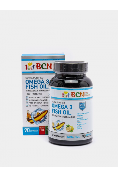 BCN Omega 3 Fish Oil (Омега 3), 1500EPA/1200DHA, 90 капс