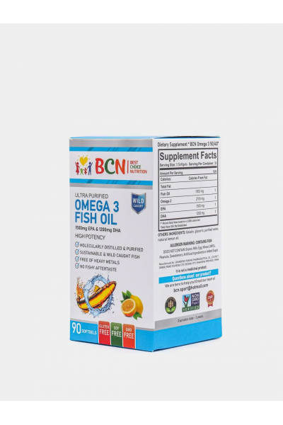 BCN Omega 3 Fish Oil (Омега 3), 1500EPA/1200DHA, 90 капс