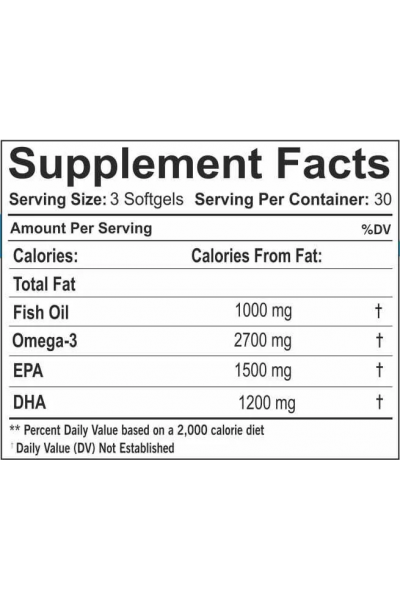 BCN Omega 3 Fish Oil (Омега 3), 1500EPA/1200DHA, 90 капс