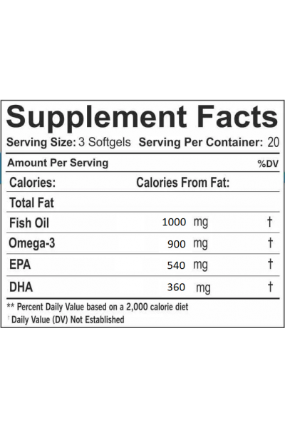 BCN Omega 3 Fish Oil (Омега 3), 540EPA/360DHA, 60 капс