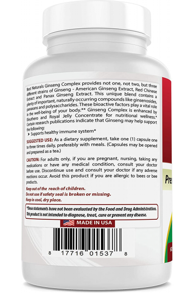 Best Naturals Ginseng Complex (Женьшень), 60 капс