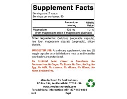 Best Naturals Magnesium (Магний), 425 мг, 180 капс-foto2