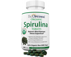 BioOptimal Organic Spirulina (Спирулина), 0.5 мг, 240 таб