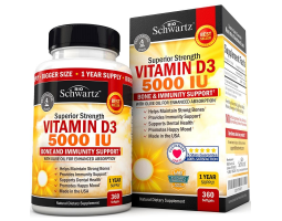 Vitamin D3 5000IU from BioSchwartz (360 caps)