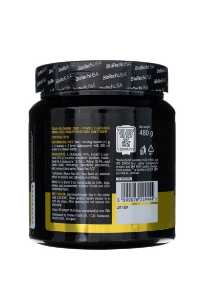 BCAA + Glutamine Zero BioTechUSA, 480 гр (40 порций)