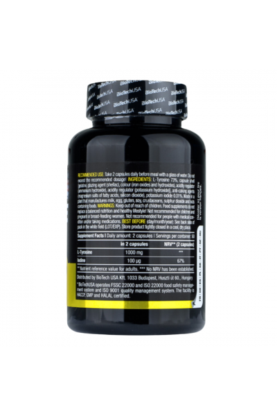 L-тирозин BioTechUSA L-Tyrosine, 100 капс.
