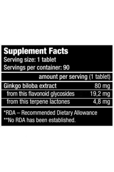 Ginkgo Biloba BioTechUSA, 90 таблеток (90 порции)