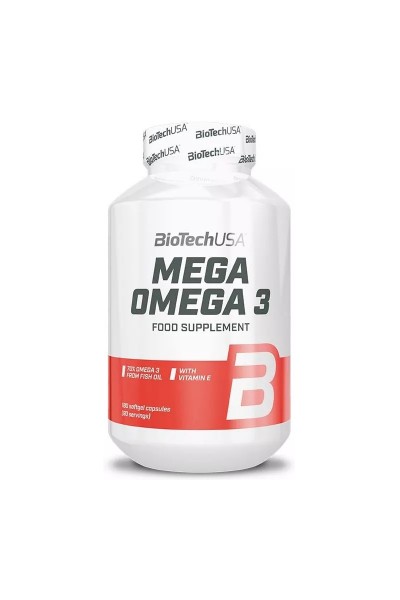 Mega Omega 3 BiotechUSA, 180 капсул (90 порции)