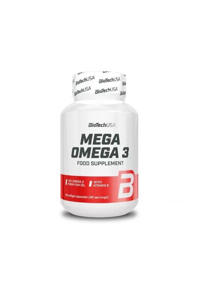 Mega Omega 3 BiotechUSA, 90 капсул (45 порции)