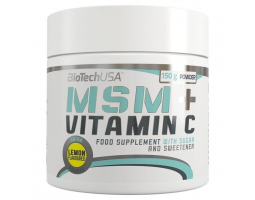 MSM + Vitamin C (Lemon) from BioTechUSA, 150 гр (75 порций)