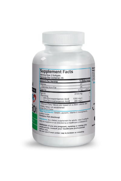 Omega-3 Fish Oil 1250EPA/488DHA from Bronson (90 caps) Omega-3 Fish Oil 1250EPA/488DHA from Bronson (90 caps)