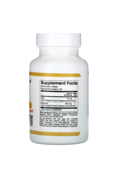 Лютеин и Зеаксантин California Gold Nutrition Lutein, 120 капс.