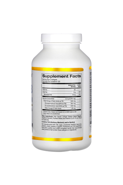 California Gold Nutrition Omega-3 30%, 240 капс. California Gold Nutrition Omega-3 30%, 240 капс.