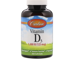 Carlson labs Vitamin D3 5000 IU (Витамин Д3), 125 мг, 360 капсул