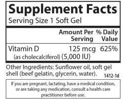 Carlson labs Vitamin D3 5000 IU (Витамин Д3), 125 мг, 360 капсул-foto3
