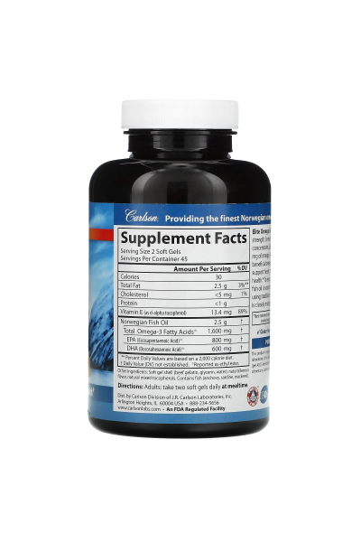 Carlson labs Elite Omega-3 (Омега 3), 1600 мг, 90 капс Carlson labs Elite Omega-3 (Омега 3), 1600 мг, 90 капс