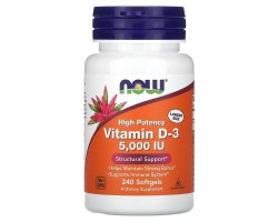 Витамин D-3 5000 Now Foods Vitamin D-3 5000, 240 капс.