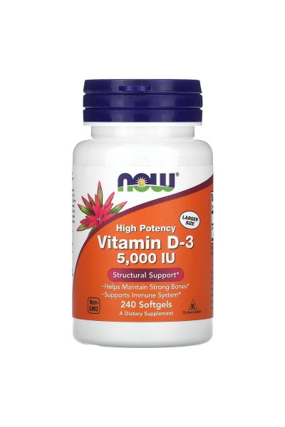 Витамин D-3 5000 Now Foods Vitamin D-3 5000, 240 капс.