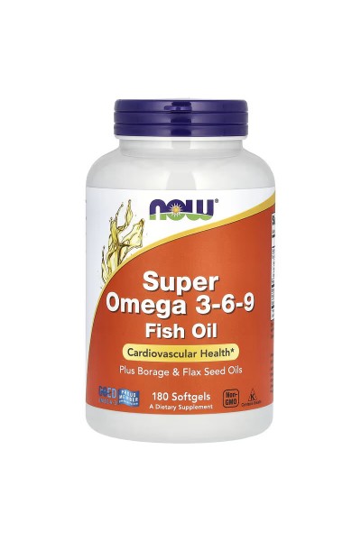 Омега 3-6-9 NOW Super Omega 3-6-9 180 капсул