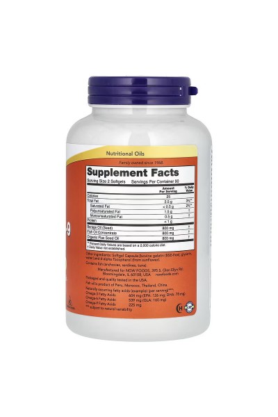 Омега 3-6-9 NOW Super Omega 3-6-9 180 капсул