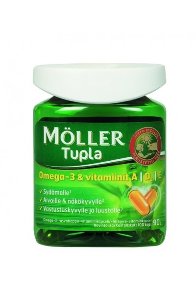 Мёллер Möller Tupla Omega-3 & A+D+E,100 капс.