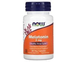 Мелатонин Now Foods Melatonin, 3 мг, 60 капс.