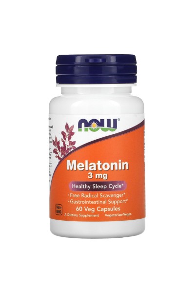 Мелатонин Now Foods Melatonin, 3 мг, 60 капс.
