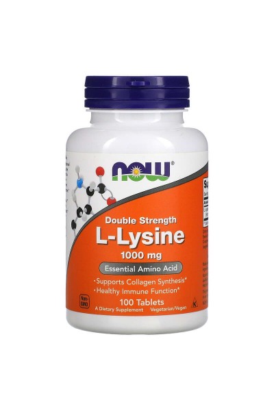 Лизин Now Foods L-lysine, 1000 мг, 100 табл.