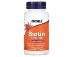 Биотин 5000 Now Foods Biotin 5000 , 60 капс.