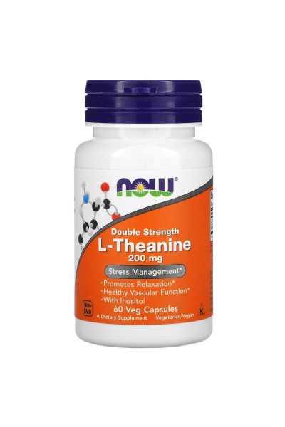 Л-Теанин Now Foods L-Theanine, 60 капс.