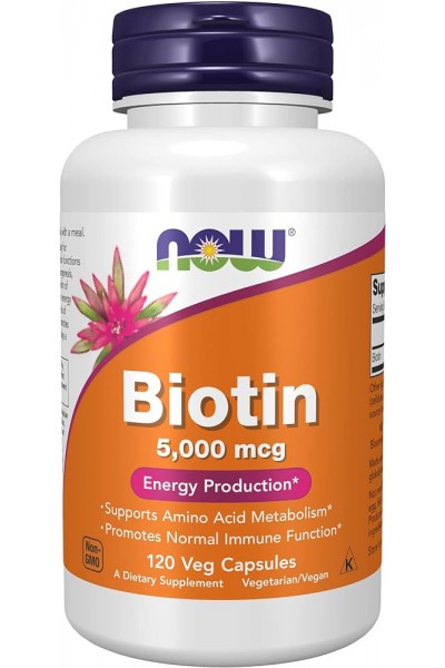 Биотин 5000 Now Foods Biotin 5000 , 120 капс.