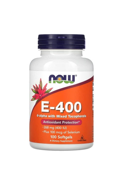 Витамин E-400 Now Foods (400 IU), 100 капс.