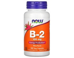 Now Foods витамин B2 (рибофлавин), 100 мг/капс, 100 капсул