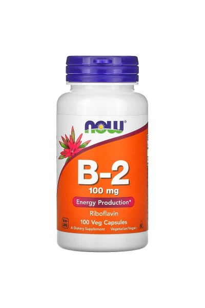 Now Foods витамин B2 (рибофлавин), 100 мг/капс, 100 капсул