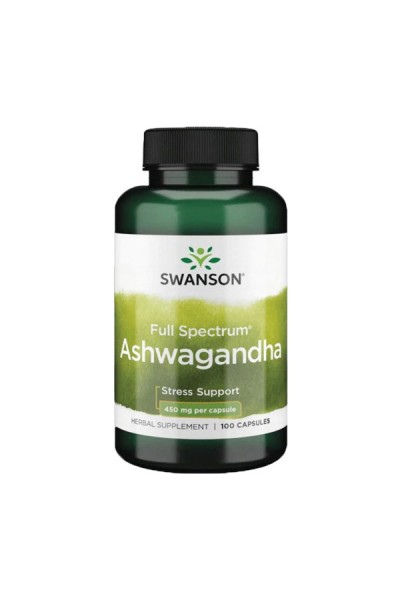 Swanson Ashwagandha (Ашваганда), 450 мг, 100 капс.