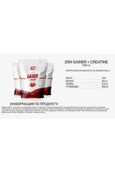 Gainer + Creatine from 2SN, 1000 гр (10 порций)