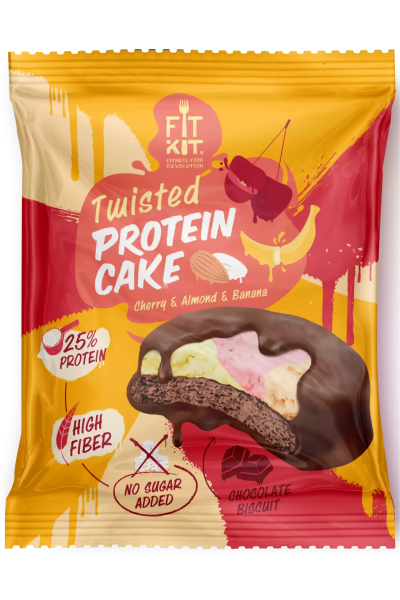 Протеиновое печенье Fit Kit Twisted Protein Cake, 70 гр.