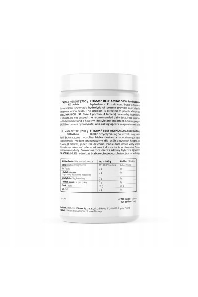 Аминокислоты FitMax Beef Amino 5000, 500 таб.