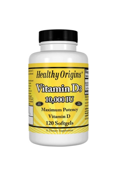 Healthy Origins Vitamin D3 10000 IU (Витамин Д3), 120 капс