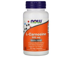 Carnosine (L-Карнозин) от NOW, 500 мг, 50 вег.капс. 