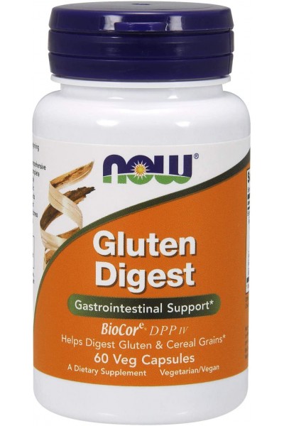 Gluten Digest Enzymes NOW Foods (Ферменты для глютена), 60 вег.капс.