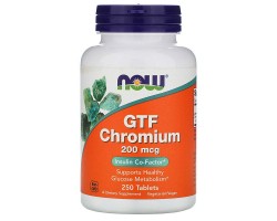 GTF Chromium (Хром) от NOW 200 mcg, 100 таб