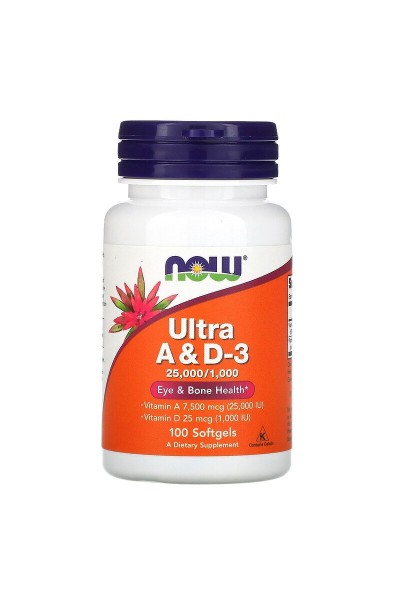 Витамины A & D 25000/1000 от NOW 100 капс. Витамины A & D 25000/1000 от NOW 100 капс.