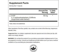 Swanson 5-HTP (5-хтп), 50 мг, 60 капс-foto2